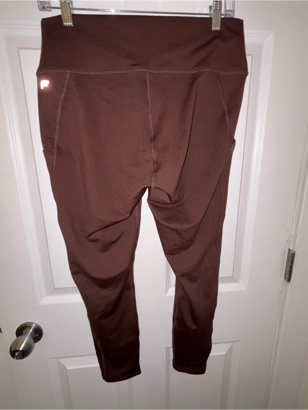 Fabletics Chocolate Brown High-Waist Leggings with Side Pocket - Picture 3 of 4